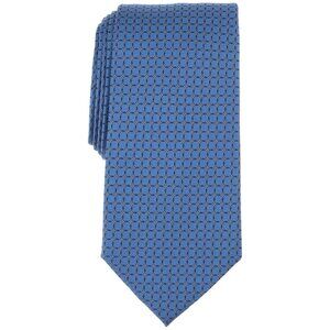 Michael Kors Men's Damon Mini-Pattern Indigo Blue Silk Blend Necktie Tie